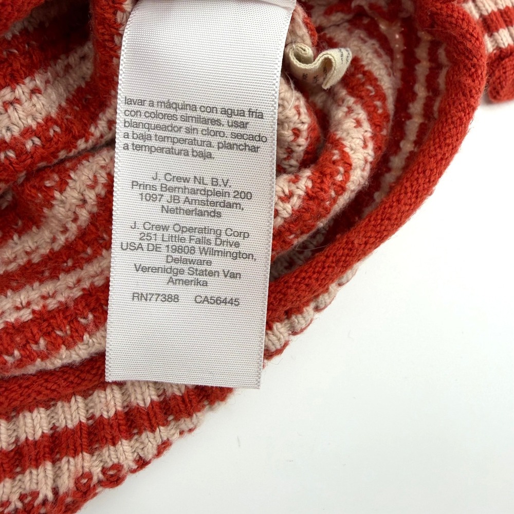 Madewell Women Red Cream Striped Crewneck Sweater Cotton Blend XXS‎ NB358 - Picture 5 of 12
